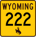 Wyoming Highway 222 marker