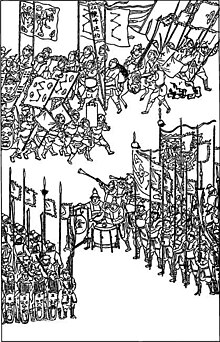 Ming shieldbearers (bottom left) Water Margin shields.jpg