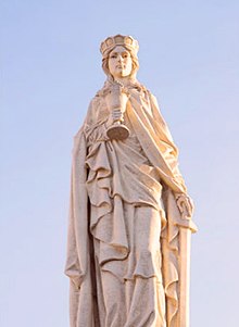 Статуя святої Варвари у місті Бориславі