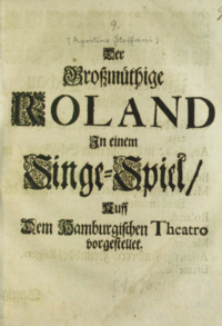 Der Großmüthige Roland title page