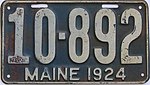 Номерной знак штата Мэн 1924 года.jpg