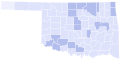 Results for the 2020 Oklahoma Democratic presidential primary by county.