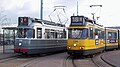 Straßenbahn Amsterdam 1G und 7G (nur das rechte Fahrzeug 724 ist teilweise von Werkspoor gebaut worden)