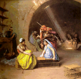 Jean-Léon Gérôme, Almées jouant aux échecs. 1870.