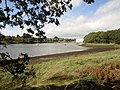 La partie aval de la ria du Plessis vue du sud de la presqu'île de Saint-Guénaël.