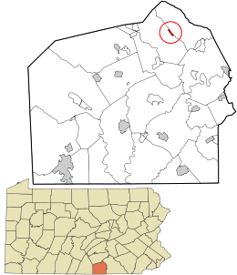 Location in Adams County and the state of Pennsylvania.