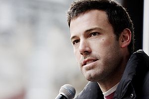 Ben Affleck speaking at a rally for Feed Ameri...