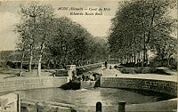 Ancienne carte postale de l'écluse ronde.