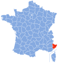 Positionnement géographique des Alpes-Maritimes en France