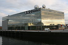 BBC Pacific Quay in Glasgow, which was opened in 2007 BBC Scotland.jpg