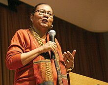 bell hooks (pictured) focused her study on Madonna with her relationship of black audiences. Bellhooks.jpg