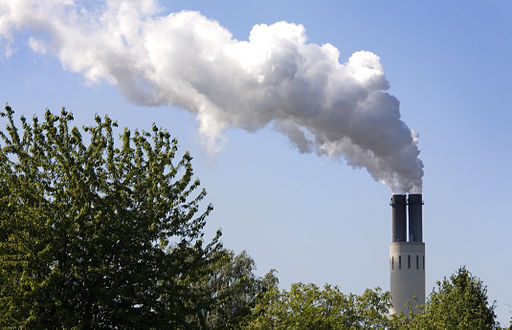 Berlin- An electricity power plant smokestack in - 3982