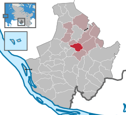 Elhelyezkedése Schleswig-Holstein térképén