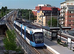 A32-raitiovaunu Stora Essingenissä vuonna 2007