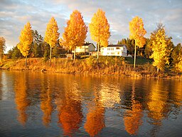 Billsjösjön inramad i höstfärger