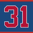 Greg Maddux's number 31 was retired by the Atlanta Braves in 2009. Bravesretired31.png