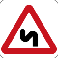 Double bend first to left ahead