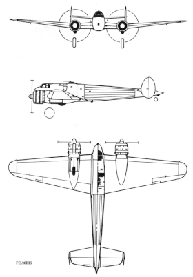 vue en plan de l’avion