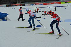 Krogh (rechts) bei der WM in Falun 2015.