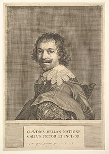 Claude Mellan, autoportrét (1635)