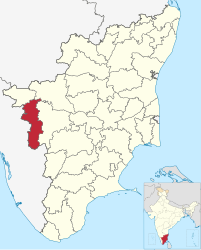 Distretto di Coimbatore – Mappa