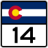 Route marker for Colorado State Highway 5