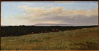 Coming Herd, After a Rain, asi 1895, olej na plátně - Harry Ransom Center - University of Texas at Austin