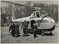 L'un des hélicoptères Sikorsky S-55 de la Sabena qui assuraient un service postal aérien dans les années 1950.