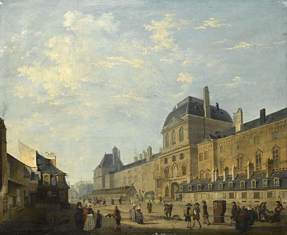 La facciata occidentale di Lemercier vista da rue Fromenteau, fine del XVIII secolo