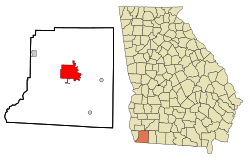 Location in Decatur County and the state of جارجیا (امریکی ریاست)