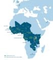 Die globale Präsenz der Ecobank in Afrika, 2011