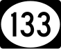 Route 133 marker