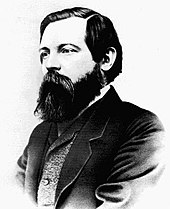 Friedrich Engels, who argued that state ownership does not do away with capitalism by itself Engels 1856.jpg