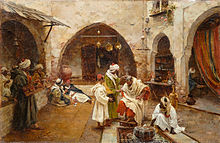 El barbero del zoco año 1897 32 x 50 cm