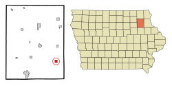 Location of Arlington, Iowa