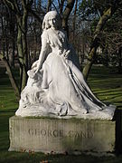 George Sand, Jardin du Luxembourg de Paris.