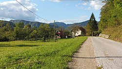 The village of Gladloka in Kostel municipality, Slovenia