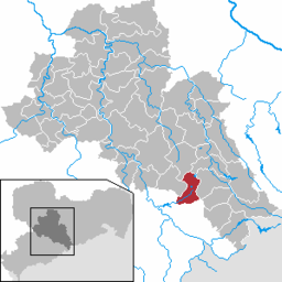 Läget för kommunen Großhartmannsdorf i Landkreis Mittelsachsen