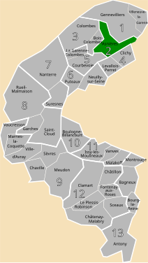 La deuxième circonscription en 1967.