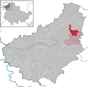 Poziția Haynrode pe harta districtului Eichsfeld