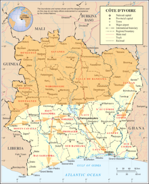 Map of the March 2011 offensive by the RFCI