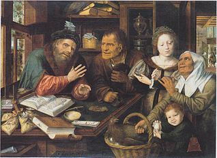 Jan Massys At the tax collector (1539, Gemäldegalerie Alte Meister)