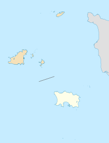 Carte en relief de Jersey.