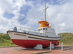 Die LANGEOOG als Museumsboot auf der Insel