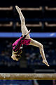 Image 5 Lauren Mitchell Photo: Steven Rasmussen; edit: Keraunoscopia Australian artistic gymnast Lauren Mitchell (b. 1991) performing a layout step-out on the balance beam during the 41st World Artistic Gymnastics Championships in London, United Kingdom, on 14 October 2009; at the Championships, Mitchell won two silver medals, one for the balance beam and another for floor exercises. Since her first medal in 2007, Mitchell has placed in the World Championships, World Cup, and Commonwealth Games, and competed in two Olympic Games. More selected pictures