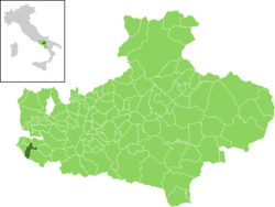 Lokasi Lauro di Provinsi Avellino