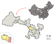 Location of Yuzhong within Gansu (China).png