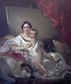 Portrait de madame Louis Gallait et sa fille (Louis Gallait).