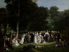 Luis XVI recibiendo al duque d’Enghien, de Adolphe Eugène Gabriel Roehn