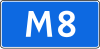 Russian Federal M8 highway sign M8-RUS.svg